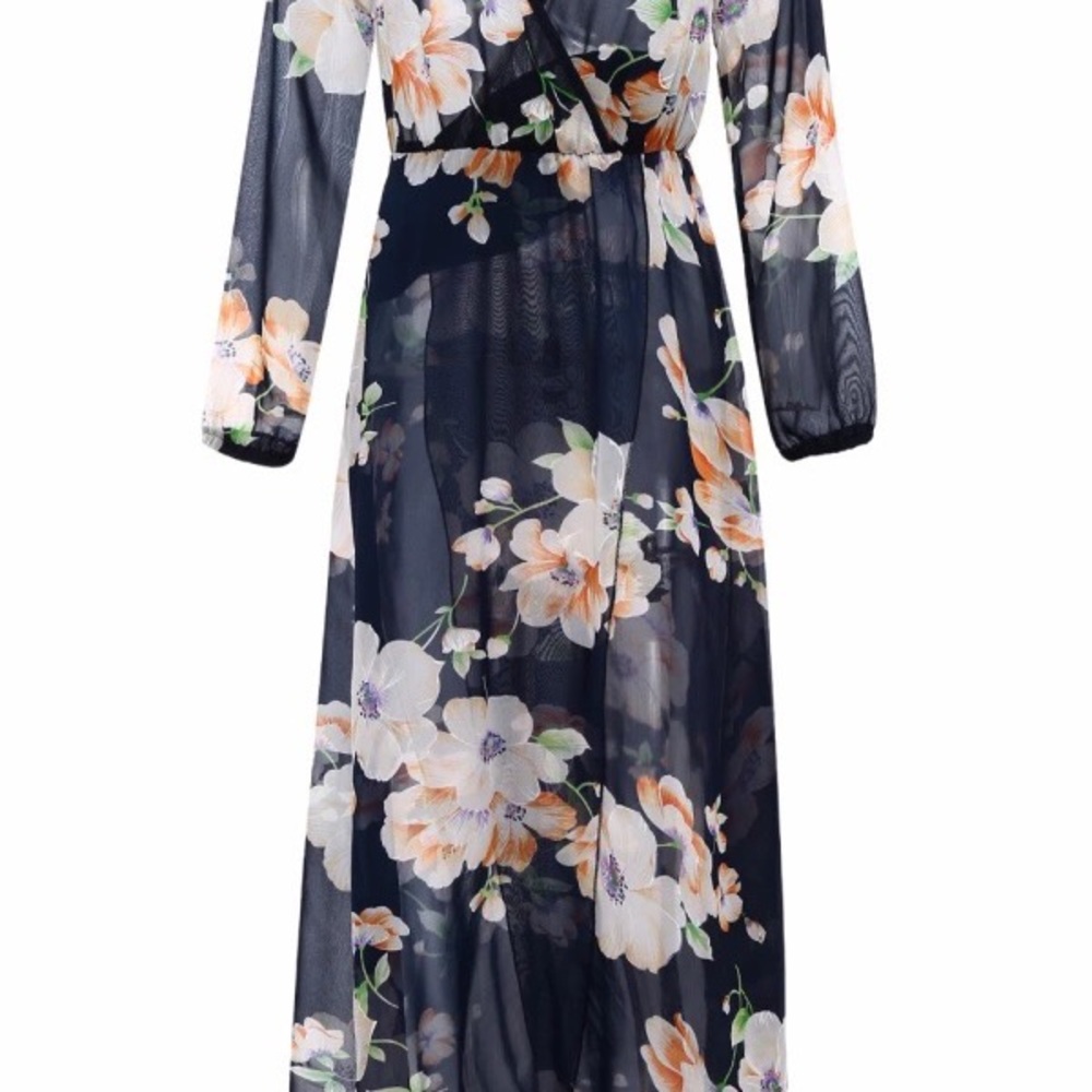 Floral sheer resort dress - Picture 2 of 2